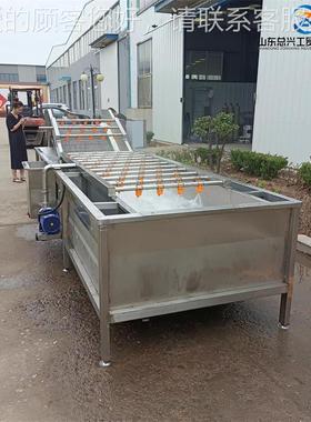 果蔬气清机 全动苹果带ECQ喷淋清洗机 橘子自不锈钢泡清洗洗流水