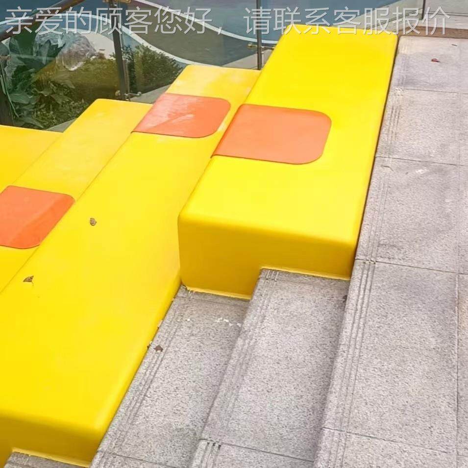 玻璃景观凳座椅 户外步行街坐阶梯坐68121凳色玻璃钢椅子钢商黄场