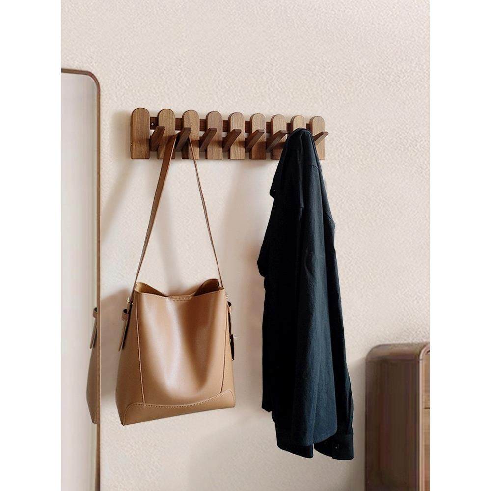 探索号实木琴键衣帽架黑胡桃木挂衣钩壁挂式入户门口墙面玄关折叠,3C数码配件,USB多功能数码宝,淘宝优惠券,粉丝福利购,淘宝优惠卷