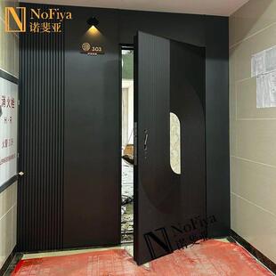 智能一门一景入户精雕铸铝门公寓门别墅大门全铝防盗进户子母门ZN