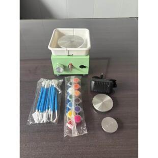 迷你小型儿童陶艺拉胚机做陶瓷的转盘电动幼儿园玩泥巴工具全套装