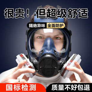 防毒面具罩生化喷漆p护目镜防护全脸打药化工油漆工防甲醛