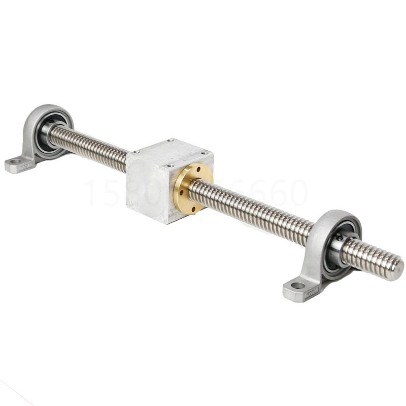 T型丝杆T20手摇丝杆不锈钢D打印机梯形螺纹螺母装直径20MM