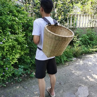 四川背篓竹编农用家用手工编制背篼背箩筐古风竹筐竹制品竹编篮子