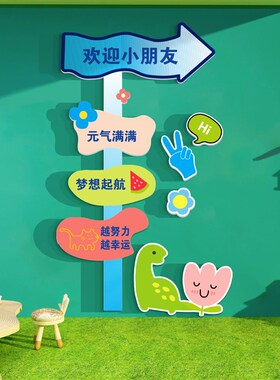 幼儿园环创题墙画室美术教室布置装饰材料文化墙班级指路牌定制