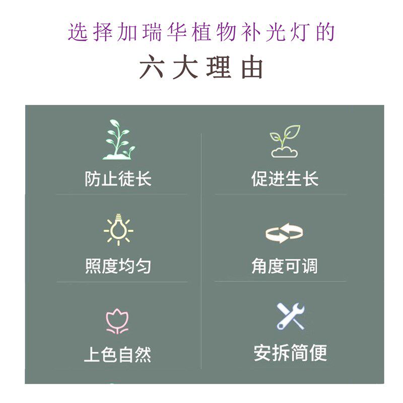 全光谱折叠室内阳台绿植蔬果育苗多肉太阳补光灯生长灯