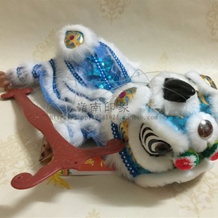 民间手工艺扯线舞狮子木偶狮王老虎头提线醒狮儿童玩出国礼品