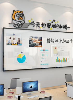 公告示栏磁吸员工风采展示框办公司室装饰创意企业文化宣传