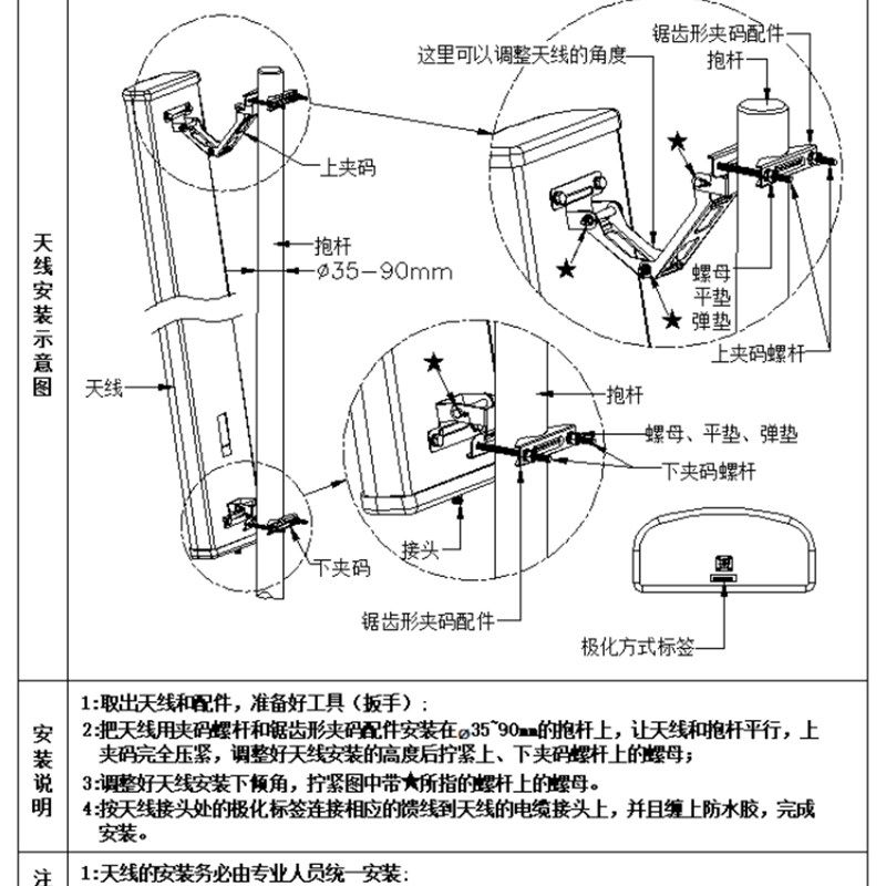 全高增益di室外全频单极化基站板状平板天线