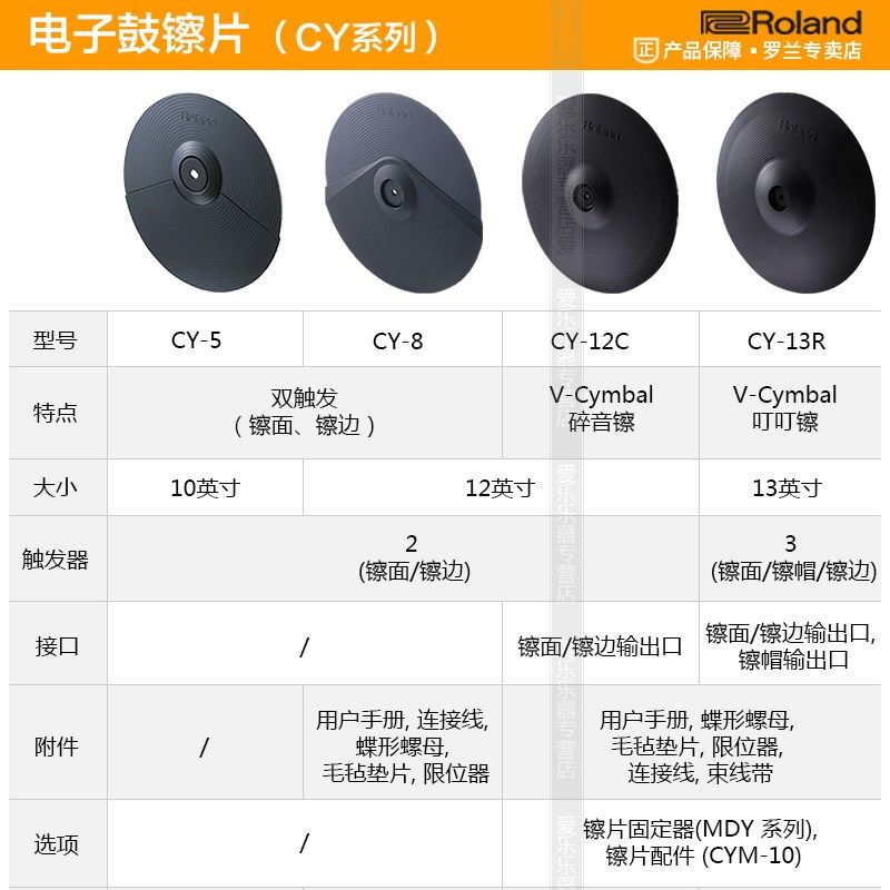 olnd 罗兰 D9   D电子鼓打击垫镲片支架