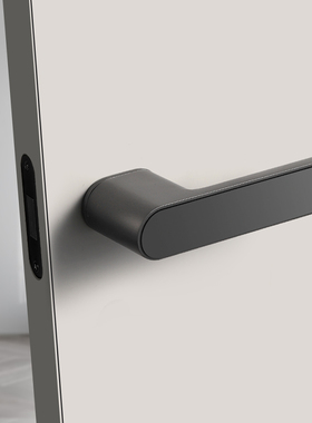 极简卧室门锁房间木门生态门把手灰色简I约家用磁吸静音室内房门