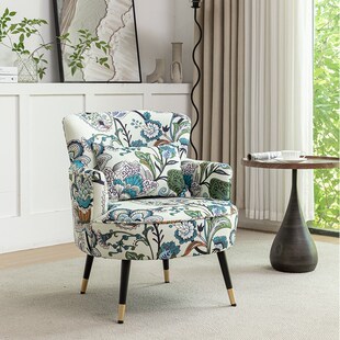 轻奢沙发椅布艺i单人老虎凳美式复古客厅阳台休闲椅子卧室围椅网