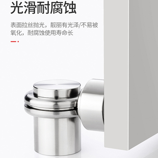 304不锈钢重型防风实木门吸强磁地吸防撞卫生间门碰地.大磁圈门阻