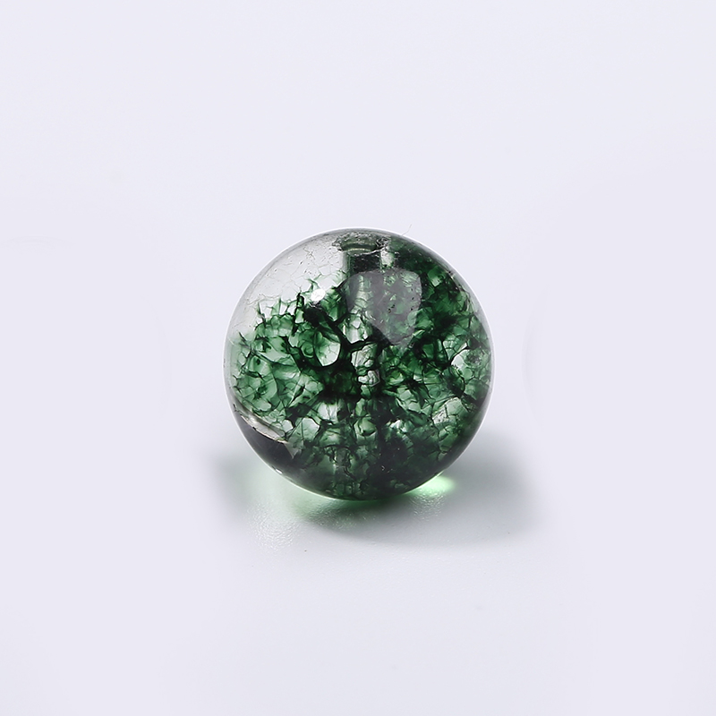绿幽灵爆花晶散珠子diy手工串珠手链项链天然水晶饰品配件半成品