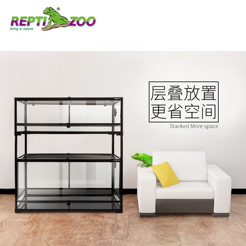 REPTIZOO热带雨林植物生态缸蜥蜴变色龙造景缸陆龟爬虫爬宠饲养箱