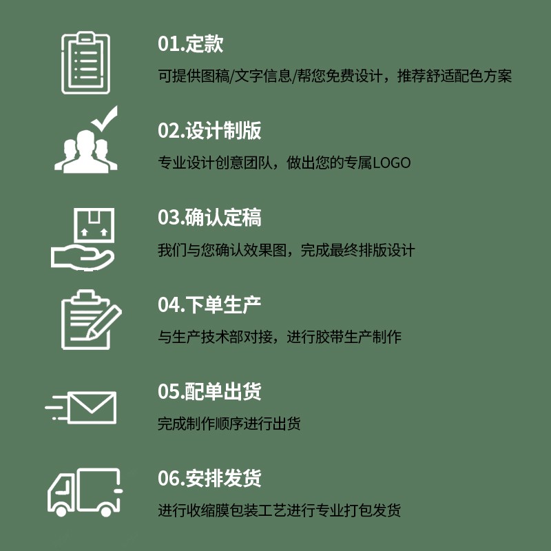 透明胶带定制logo印字小批量少量图案订制宽封箱胶纸定做快递打包