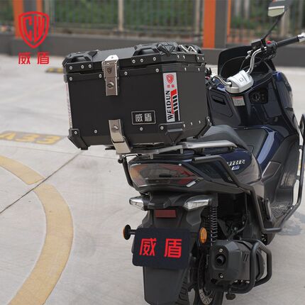 威盾摩托车铝合金尾箱后备箱铝箱电动车踏板车大号通用小牛大容量