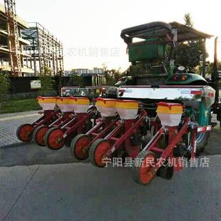玉米播种机带施肥箱玉米点播机大豆精播机现货 四轮车带悬浮式