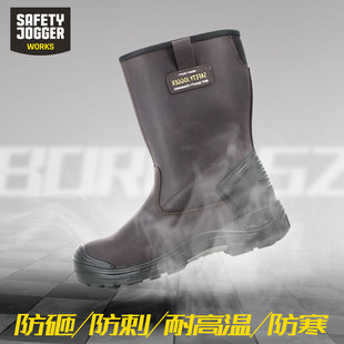 劳保靴男工地钢包m头防砸防刺穿防静电高筒安全鞋冬季保暖女