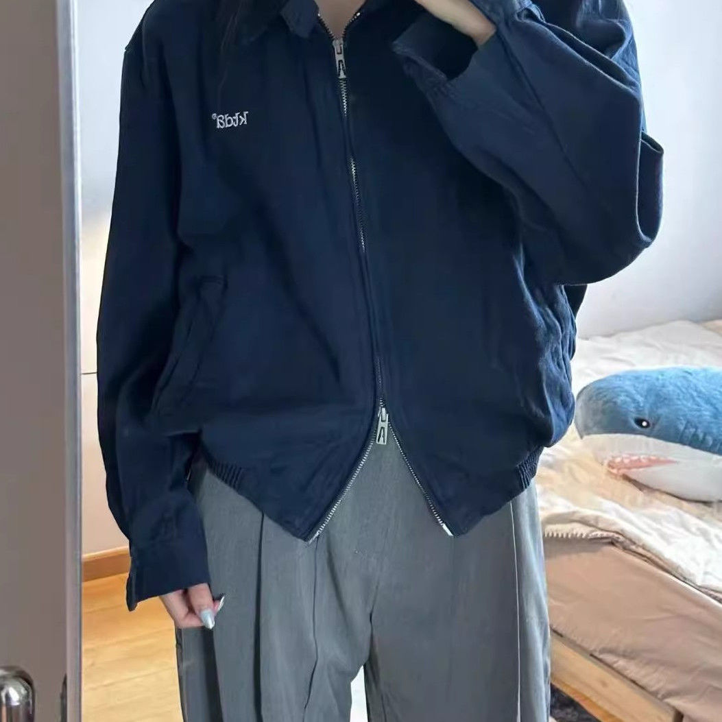 秋冬宽松休闲慵懒风工装夹克潮