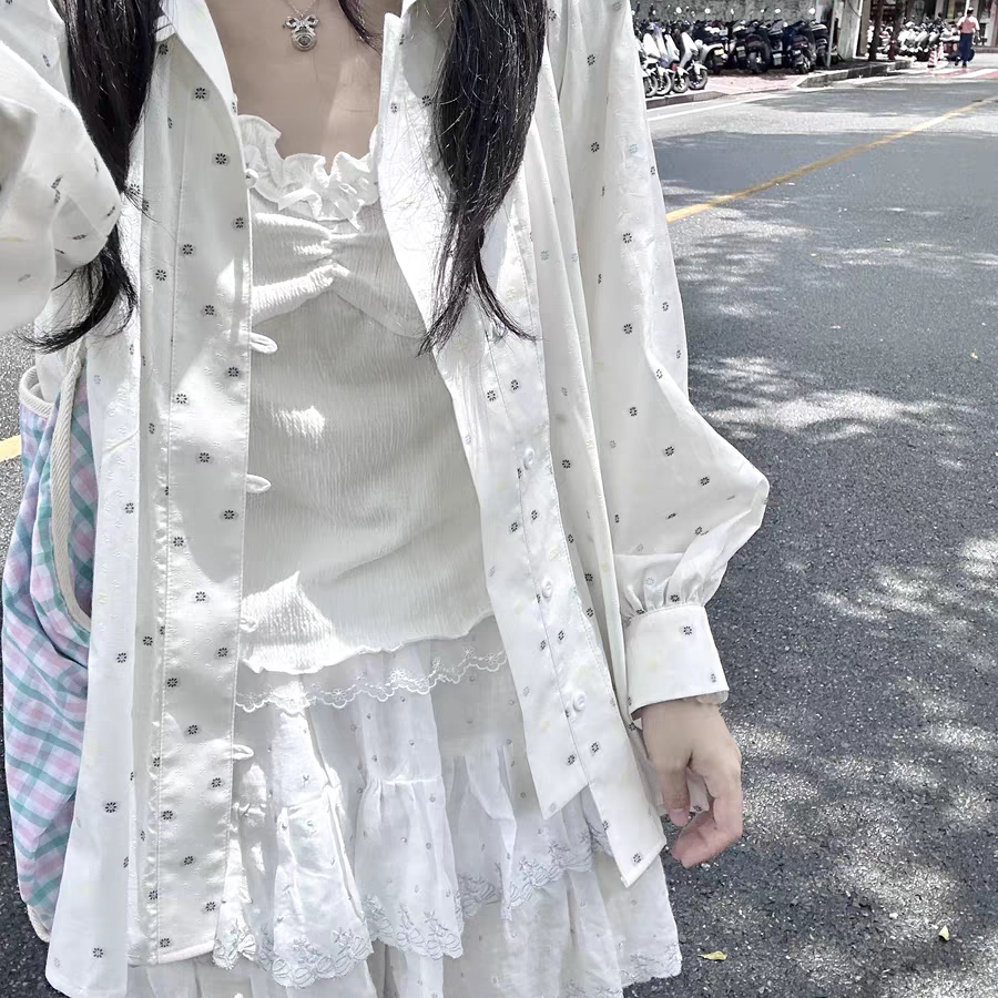 碎花设计感温柔风百搭上衣