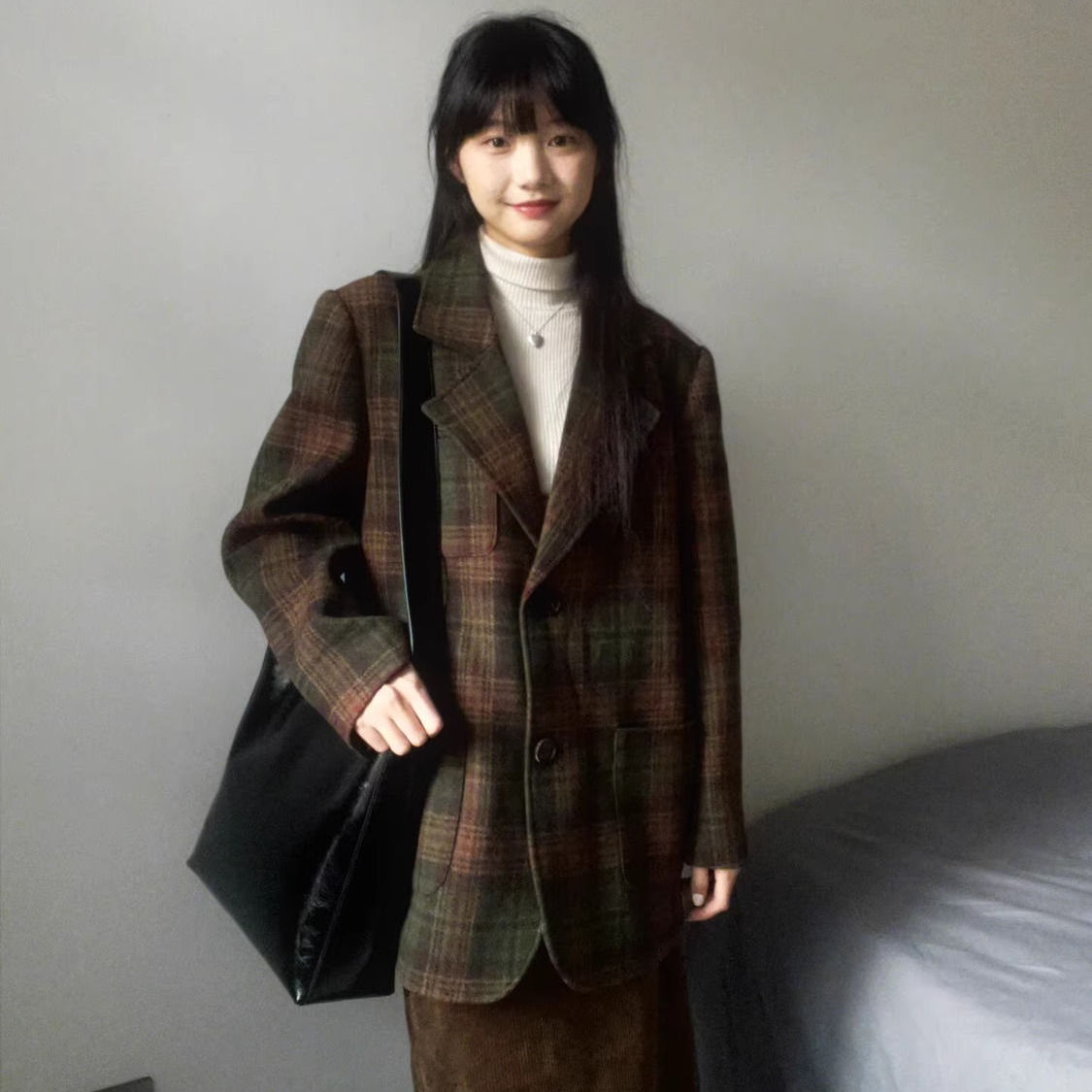 复古宽松气质高级感呢子大衣