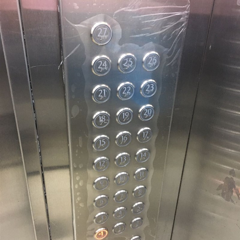 电梯按键保护膜疫情防护按钮防静电贴自粘按电梯神器防细菌软透膜