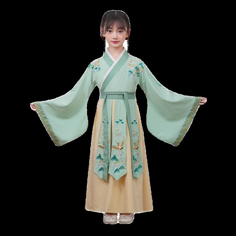 汉服儿童男童国学男女国风古装小书童演出服小学一年级开笔礼服装