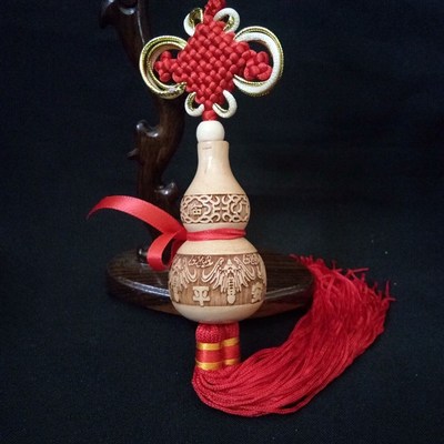 五福临门平安桃木葫芦挂件汽车客厅卧室挂饰工艺礼品