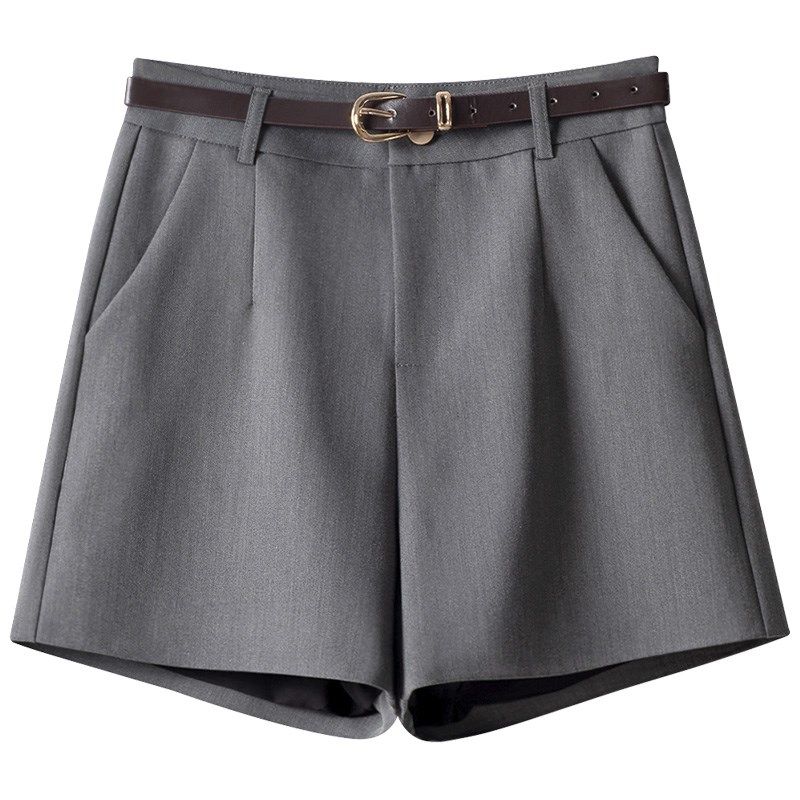 灰色西装短裤女春夏小个子2024新款高级西裤高腰休闲a字阔腿裤秋,女装/女士精品,休闲裤,淘宝优惠券,粉丝福利购,淘宝优惠卷