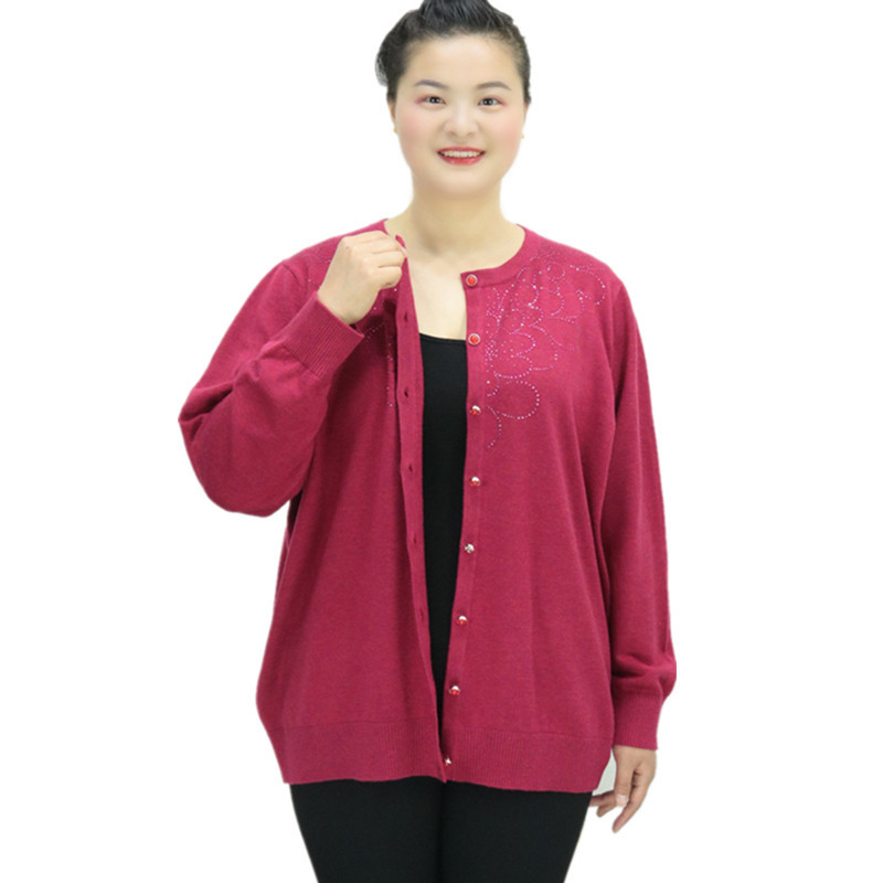 金沃羊加肥加大码女装特胖妈妈装毛衣羊毛长袖开衫秋季中老年013,女装/女士精品,中老年女装,淘宝优惠券,粉丝福利购,淘宝优惠卷