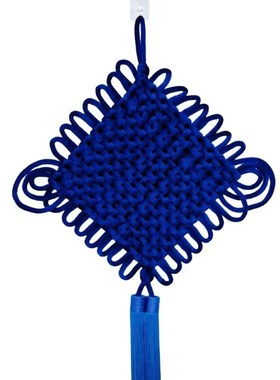 蓝色中国结挂件乔迁喜庆客厅镇宅道具平安玄关高档装饰中国节手工