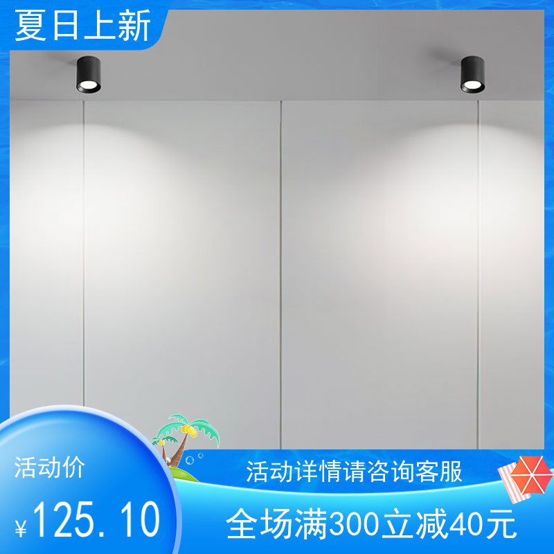 西顿照明LED免开孔明装吸顶筒灯客厅走廊过道天花灯CEX9101C-A,家装灯饰光源,明装筒灯,淘宝优惠券,粉丝福利购,淘宝优惠卷