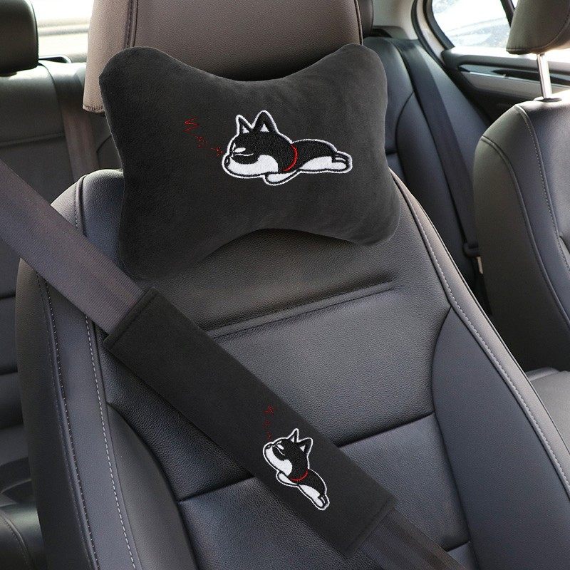 哈士奇卡通汽车头枕颈椎枕车载座椅护颈枕一对四季款男女脖子靠枕,汽车用品/电子/清洗/改装,头枕,淘宝优惠券,粉丝福利购,淘宝优惠卷