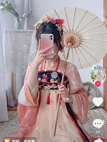 古装伞汉服道具伞白色Fofo酱的伞长杆子舞蹈伞绸布油纸伞摄影包邮