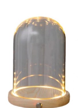 rokr若客蝴蝶玫瑰仿生机械物种手工摆件成品专用灯光防尘玻璃罩子