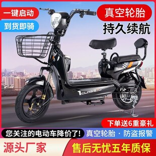 艾玛电动车两轮48锂电电瓶车双人男代步车