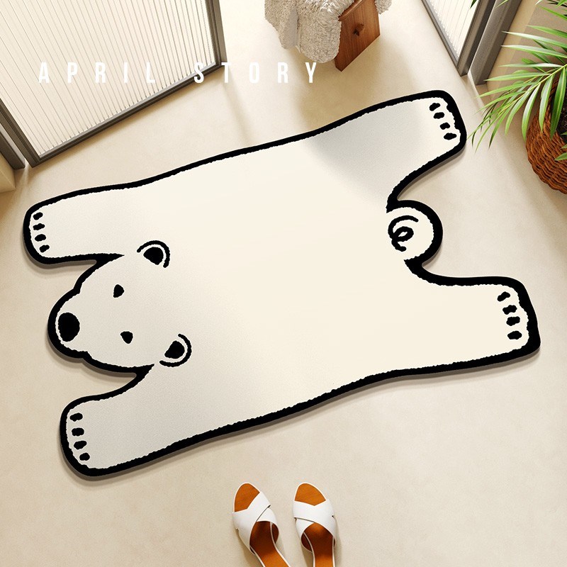 大脚动物浴室地垫吸水地垫硅藻泥吸水地垫吸水防滑垫卫生间脚垫