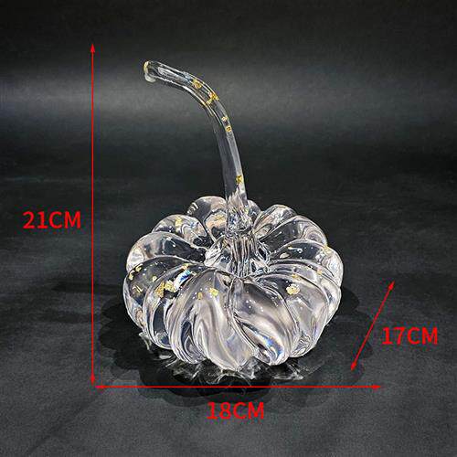 轻奢高级感透明树脂水晶小南瓜客厅桌面家居电视柜玄关装饰品摆件