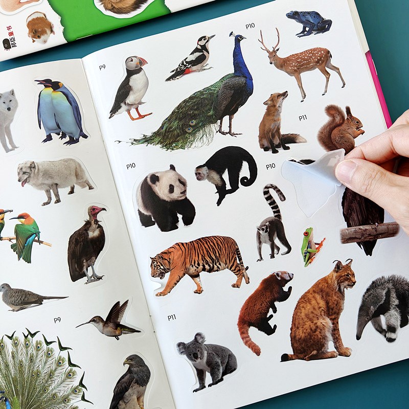 0到3岁幼儿童贴纸书2宝宝启蒙认知贴贴画4早教卡通益智粘贴纸玩具