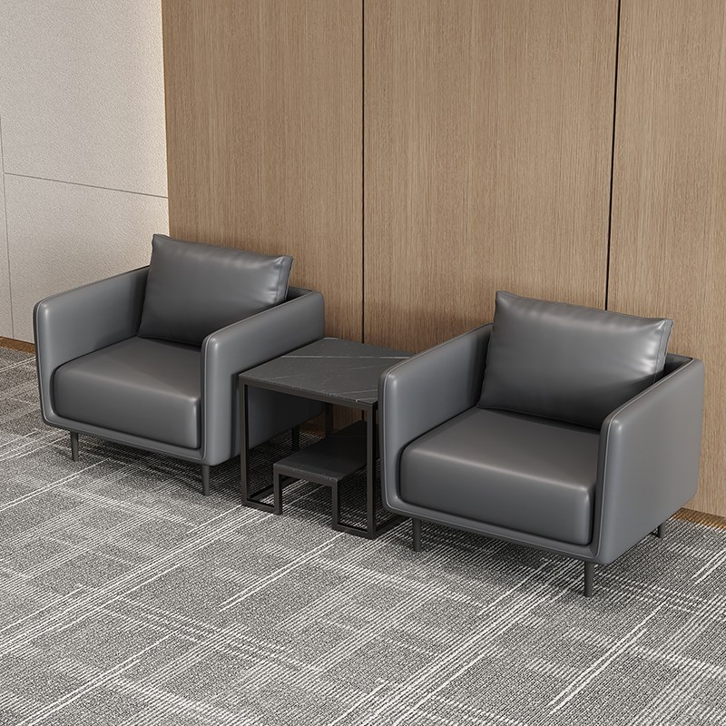 商务展厅会议室沙发贵宾接待室商务洽谈办公会客区单人位茶几组合