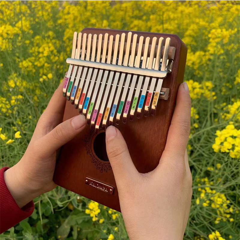 木制琴盒卡林巴kalimba拇指琴儿童手指琴初学简单17音21箱板式