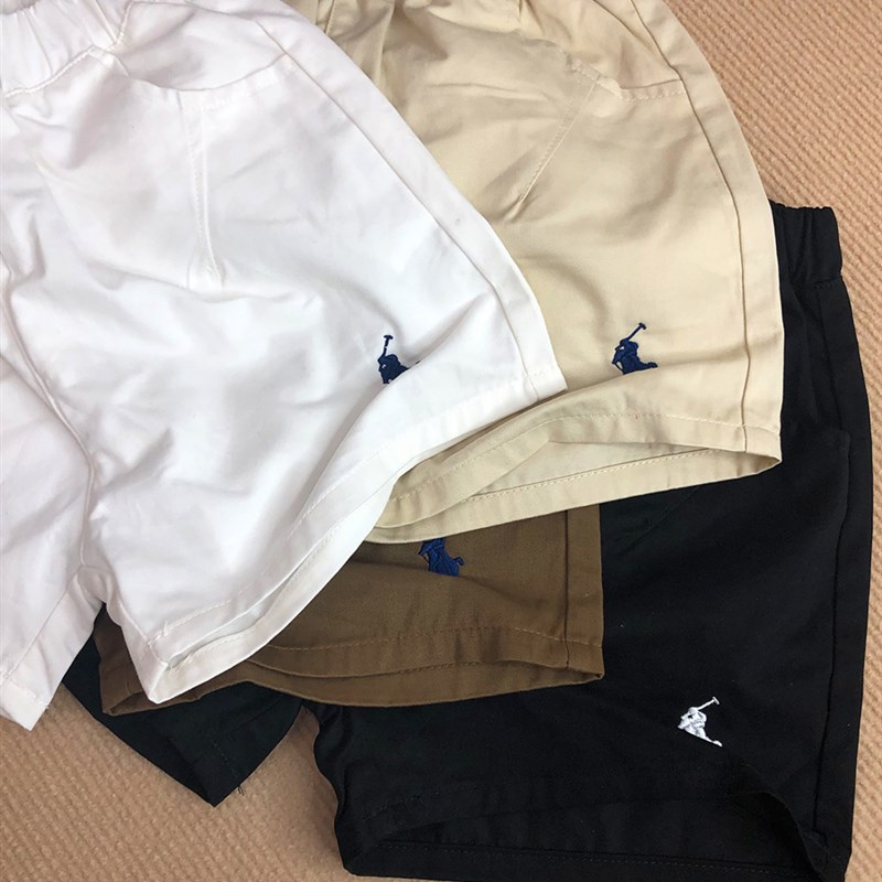 儿童夏装外穿短裤男童五分裤大小童百搭洋气工装裤刺绣小图休闲裤