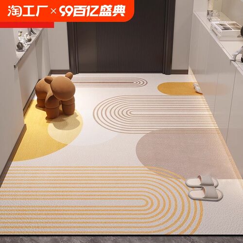 入户地垫高级感入户门垫可擦免洗zpvc皮革玄关进门地毯可裁剪脚垫