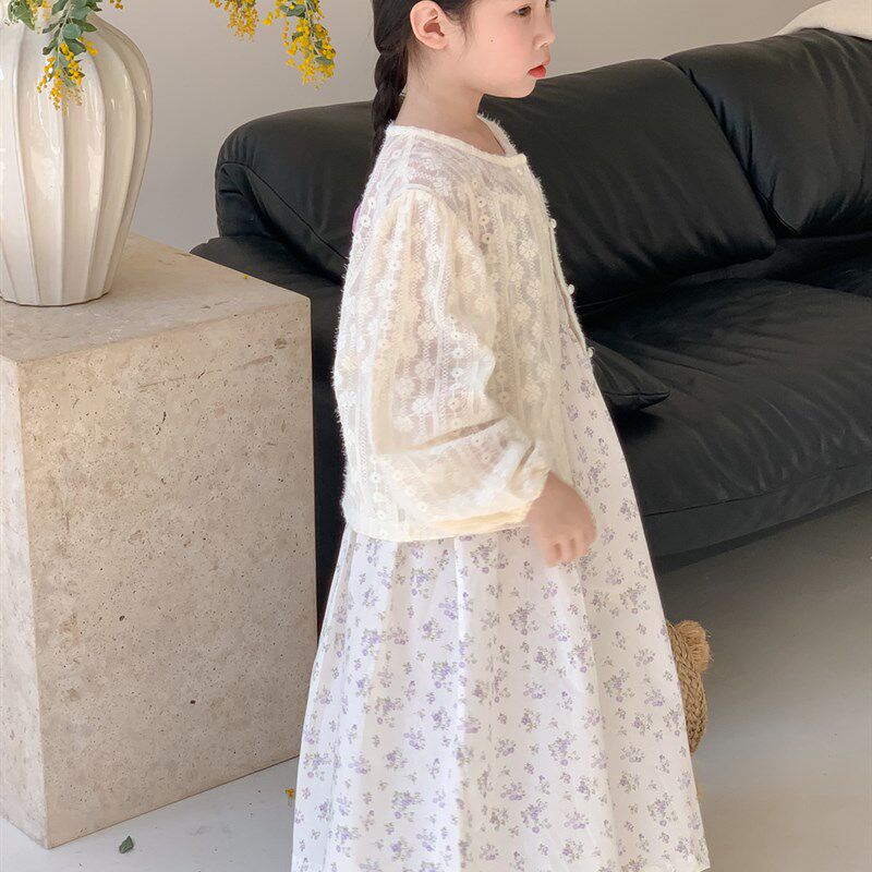 女童碎花裙春儿童吊带裙海边童装宝宝度假风韩版小女孩长裙连衣裙