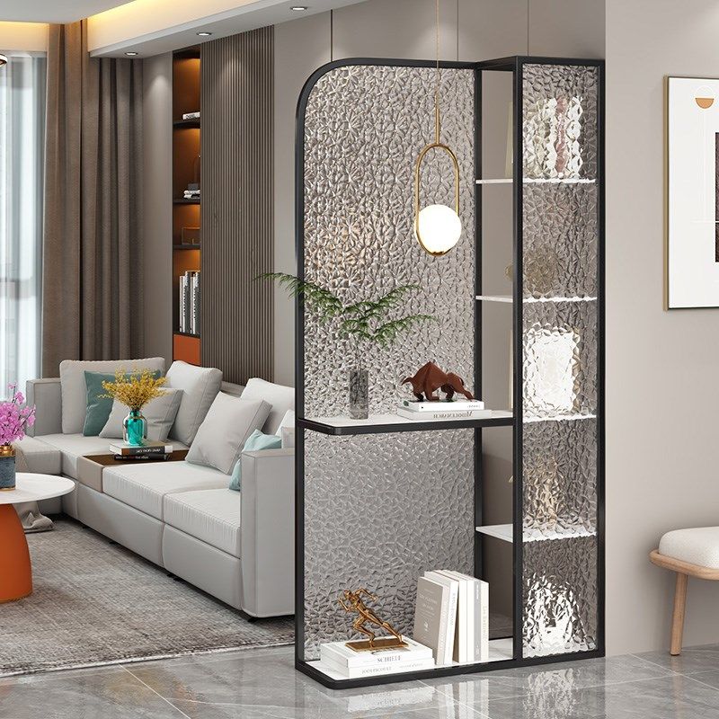 入户玻璃玄关柜现代n简约进门客厅屏风柜对门沙发边玻璃隔断置物
