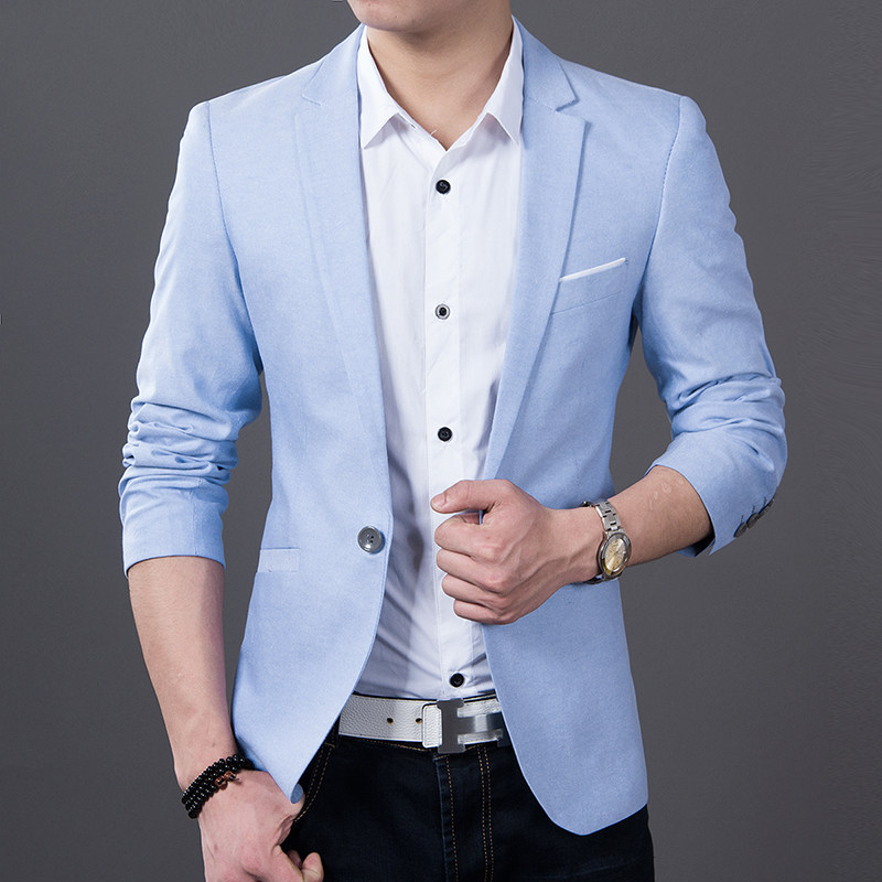 西服男休闲修身韩版青年学生西装外套男士西装休闲外套上衣加大码