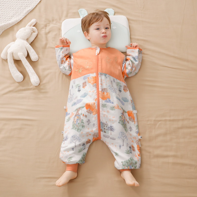 婴儿睡袋夏季薄款宝宝纱布春秋款新生儿童防踢被分腿睡袋四季通用,婴童用品,睡袋/防踢被,淘宝优惠券,粉丝福利购,淘宝优惠卷