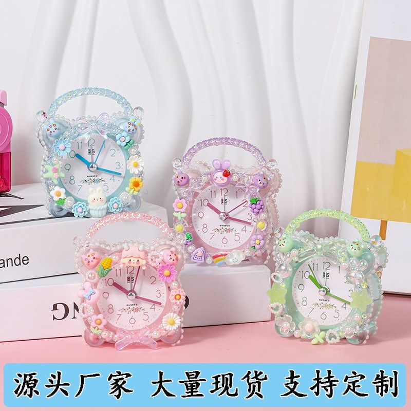 奶油胶diy闹钟材料包儿童手工自制可爱时钟学生起床女孩钟表玩具,玩具/童车/益智/积木/模型,手工创意粘贴类,淘宝优惠券,粉丝福利购,淘宝优惠卷