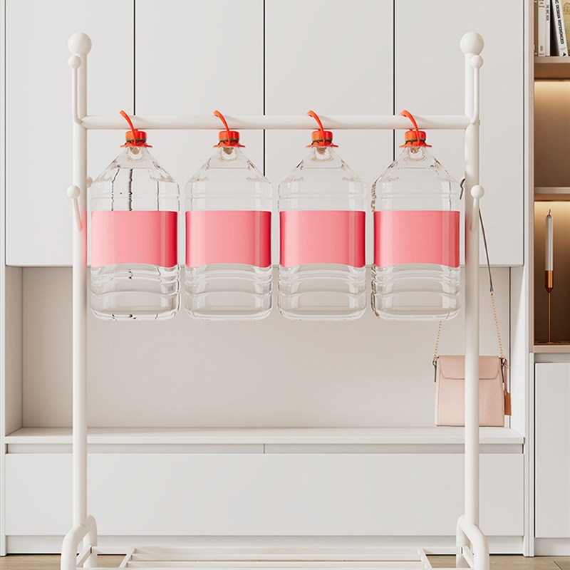 衣架落地式折叠单杆晾衣架卧室内小型挂衣架客厅奶油白简易衣帽间